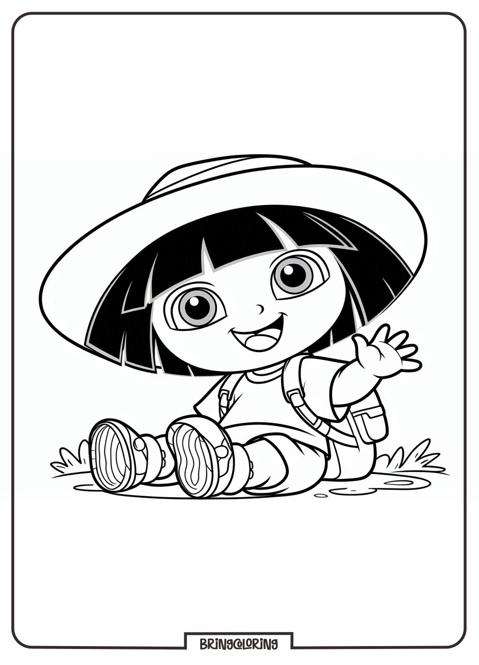 Go on an Exciting Adventure with these Dora Coloring Pages for Kids! 3 Dora Coloring Online Pages bringcoloring.com