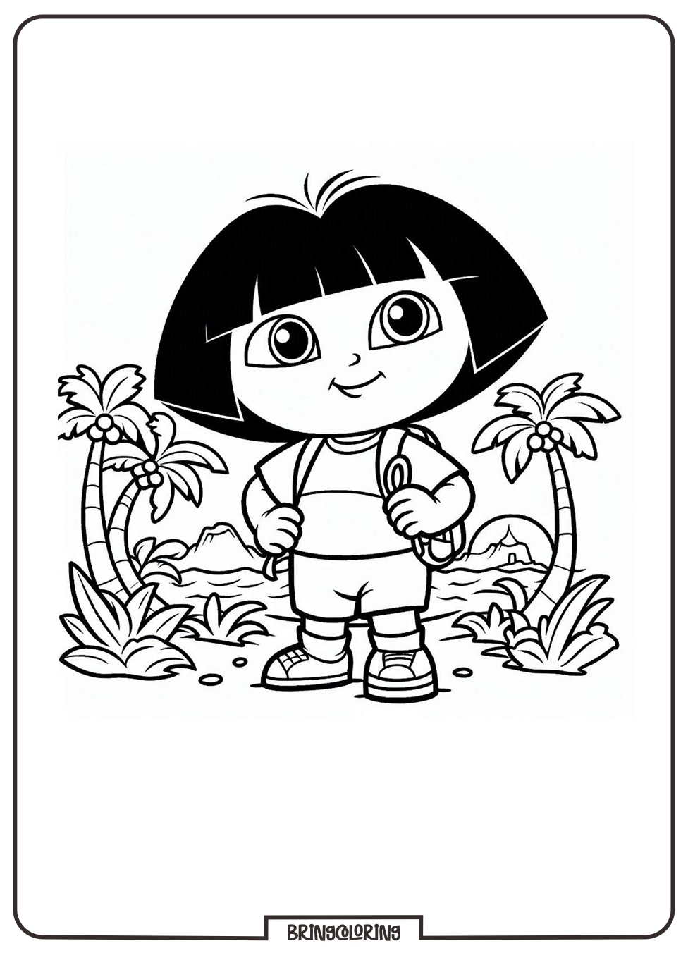 Go on an Exciting Adventure with these Dora Coloring Pages for Kids! 4 Dora Coloring Online Pages for Kid bringcoloring.com