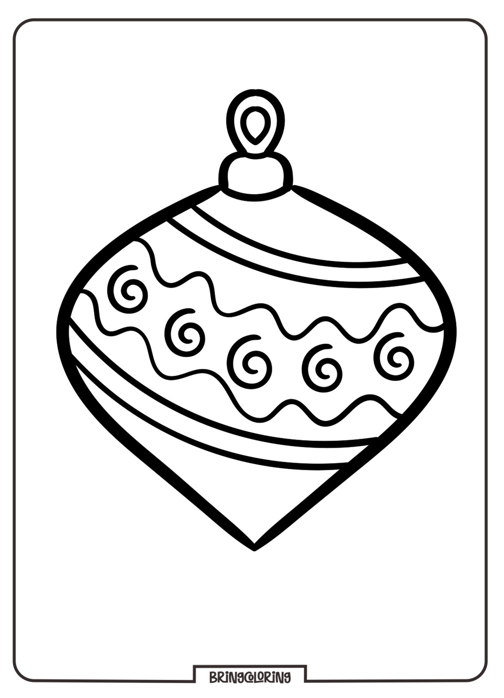 Christmas Ornament Coloring Pages for Kids 6 Download Christmas Ornament Coloring Online Page