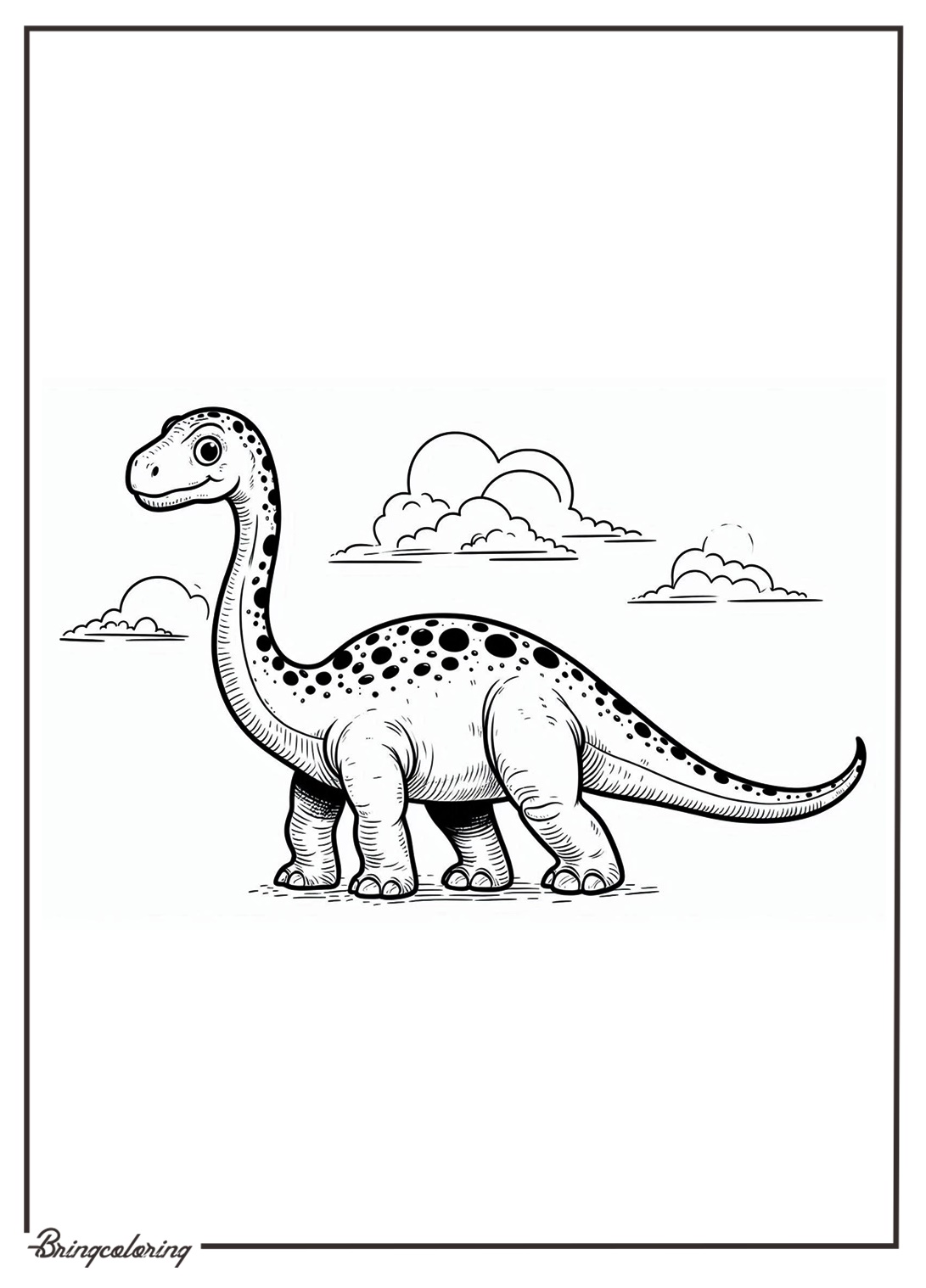 Brontosaurus Coloring Pages Known for Its Long Neck 5 Easy Brontosaurus Coloring Page for Kids bringcoloring.com