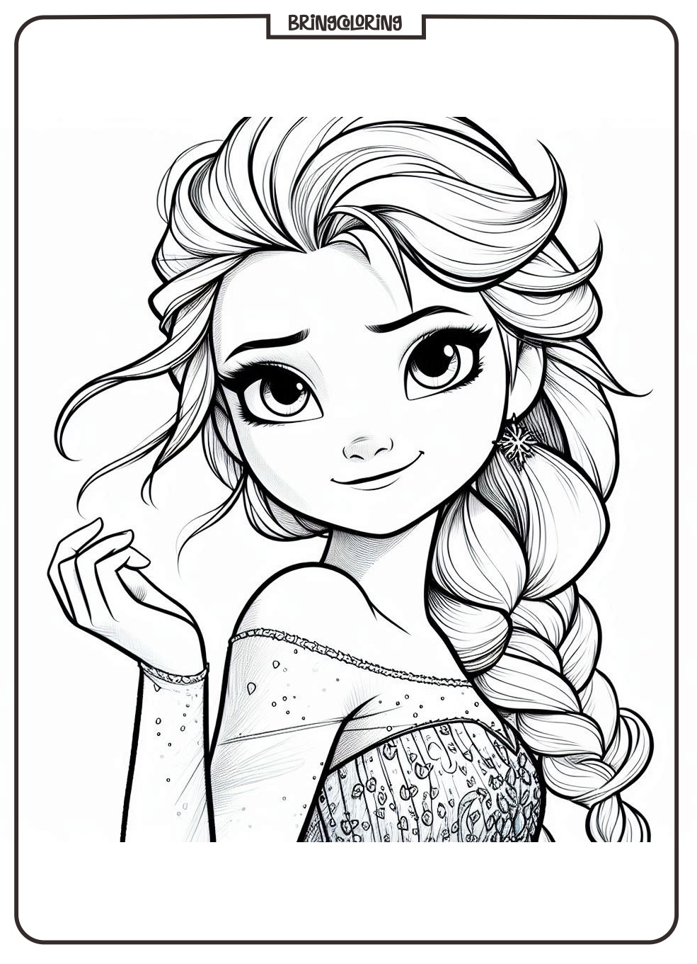 Elsa Frozen Coloring Online Pages