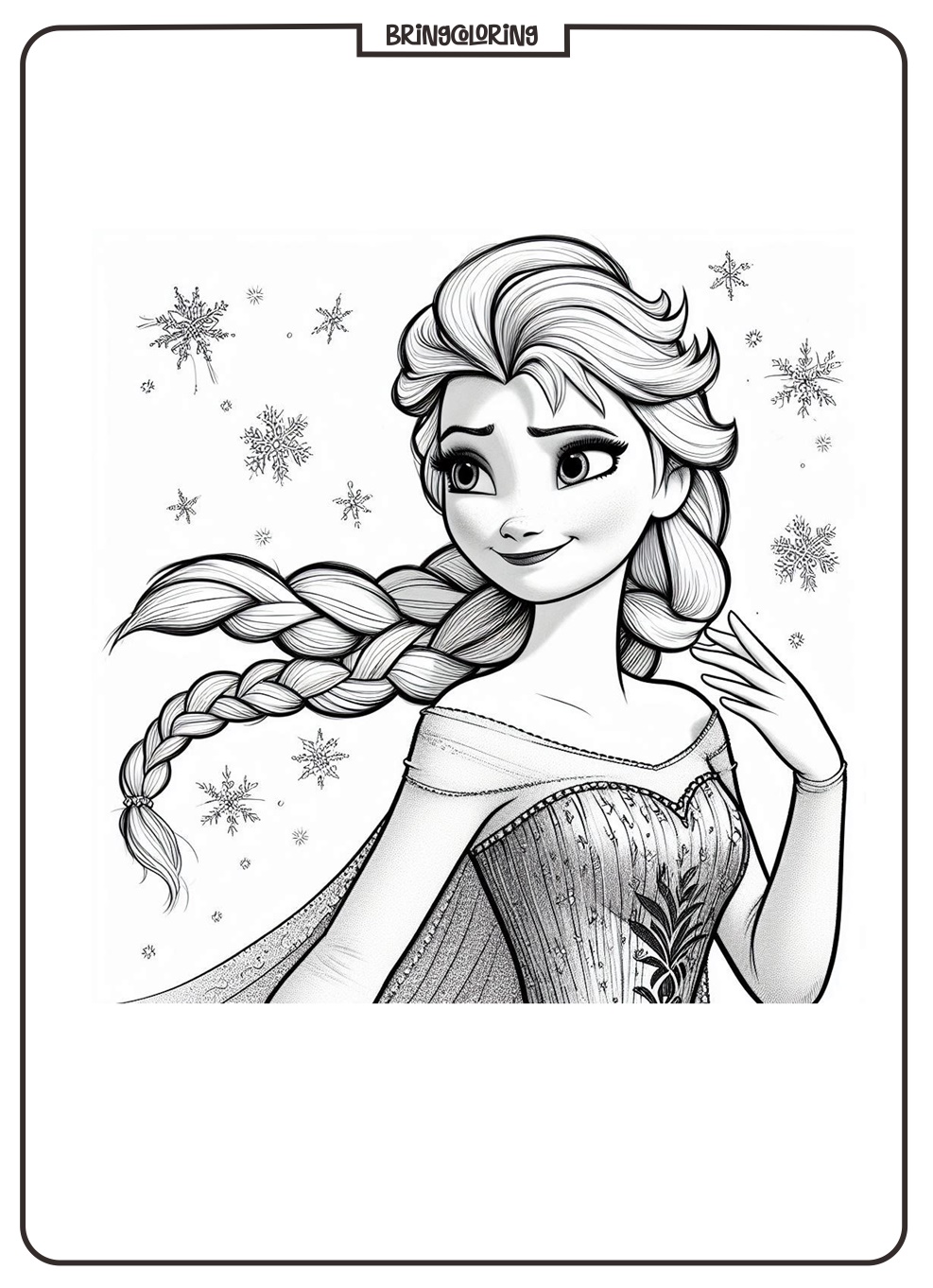 Elsa Frozen Coloring Page