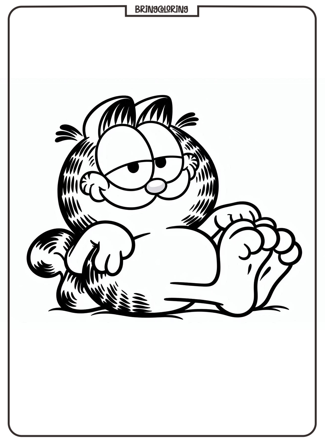 Have Fun Coloring Everyone’s Favorite Orange Garfiled Cat! 2 Garfield coloring online pages bringcoloring.com