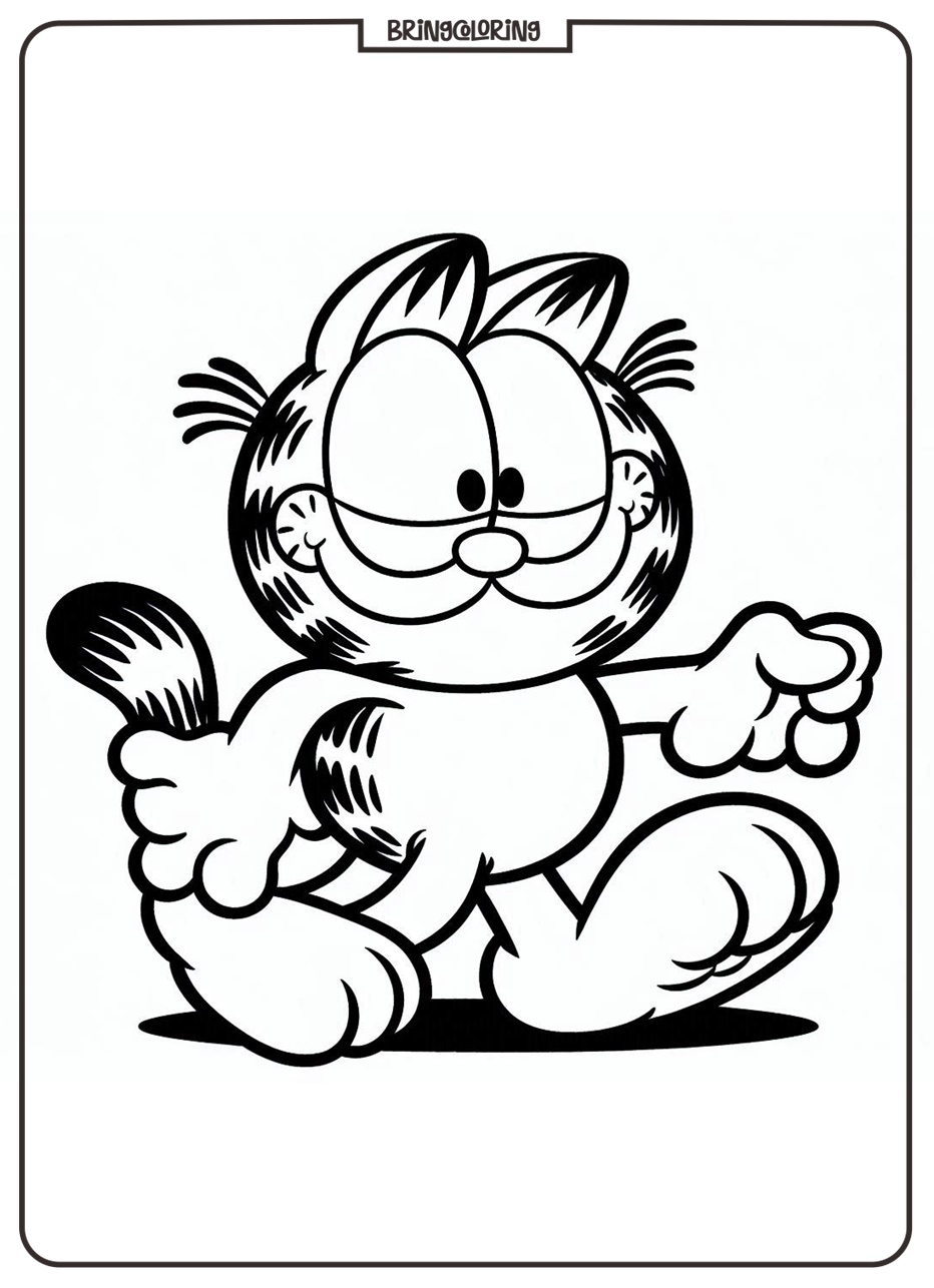 Have Fun Coloring Everyone’s Favorite Orange Garfiled Cat! 3 Garfield coloring pages bringcoloring.com