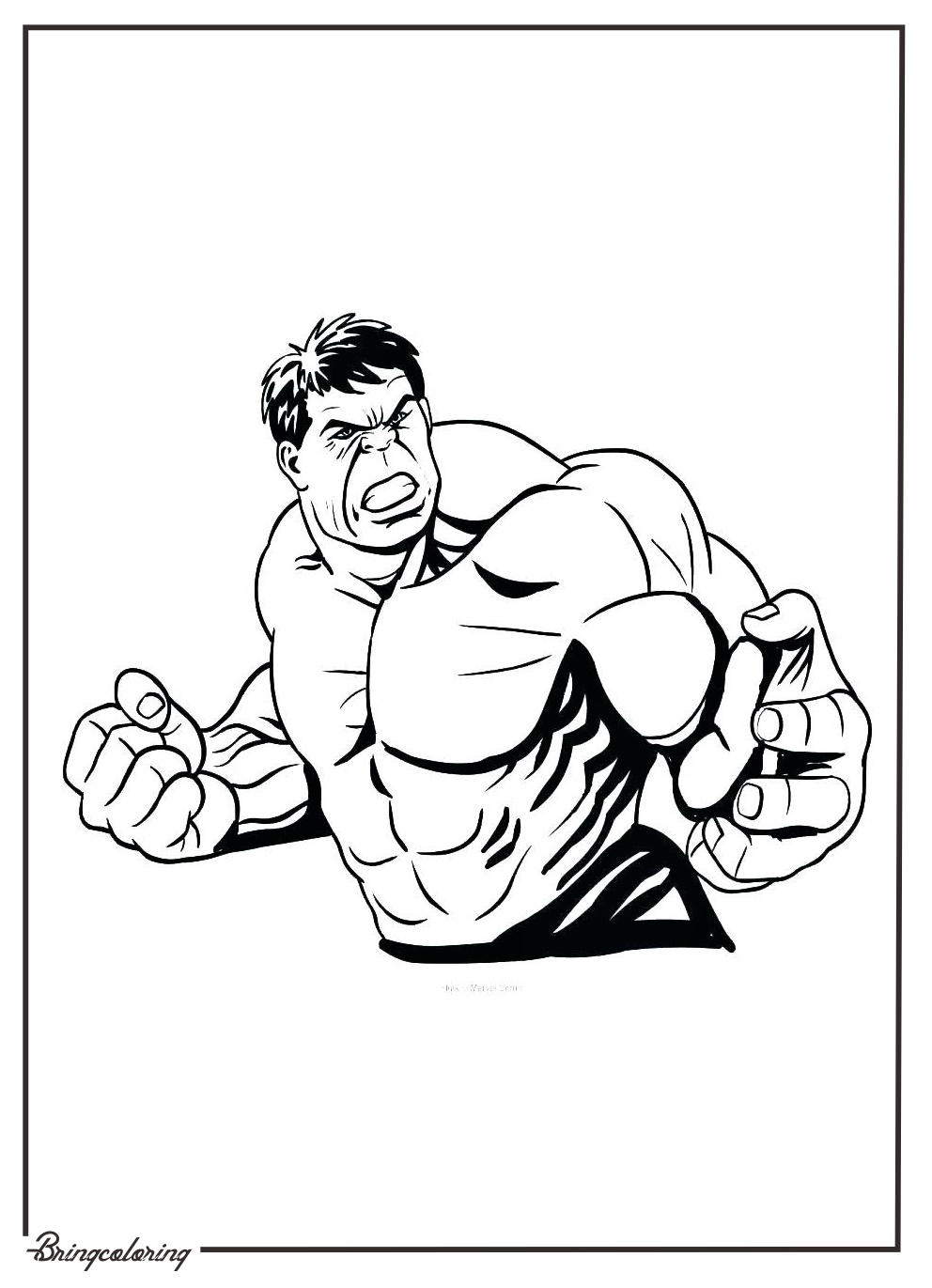 The Strongest Superhero in the World, Hulk Coloring Pages 1 Hulk in Action Coloring Online Pages for Kid