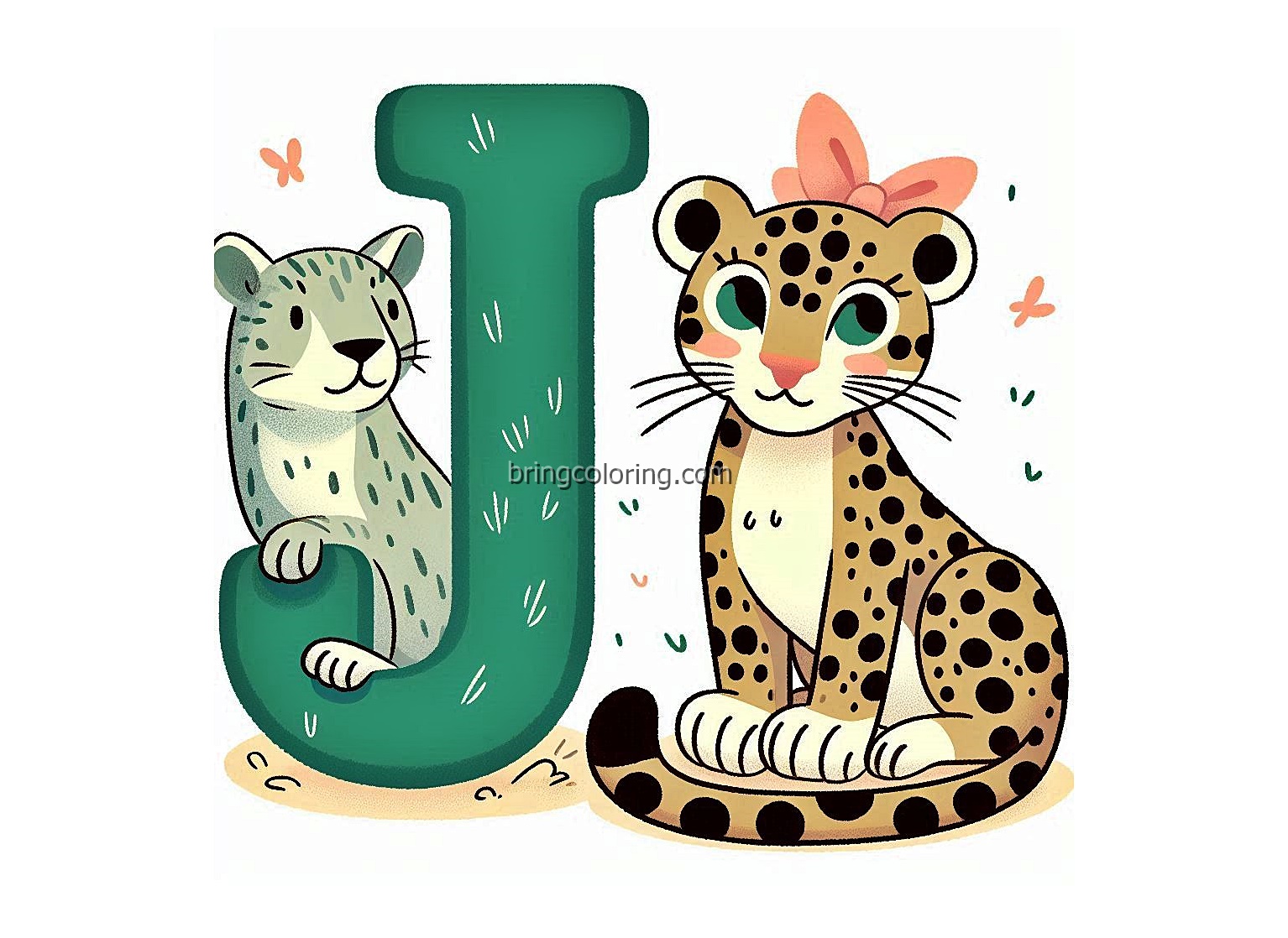 Alphabet Letter J with Jaguar Coloring Pages 3 Image is Alphabet Letter J with Jaguar Coloring