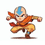 Aang from Avatar, The Last Airbender is a Brave and Fun Hero Image of Avatar Aang Coloring