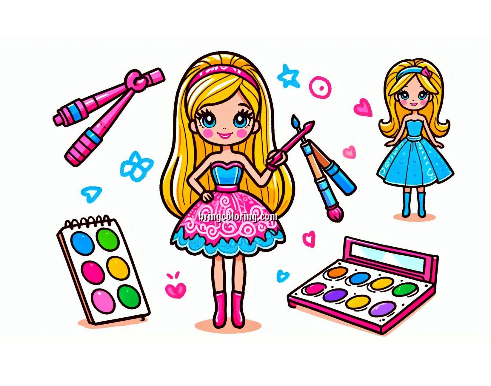 Barbie Coloring Pages for Kids 7 Image of Barbie Coloring