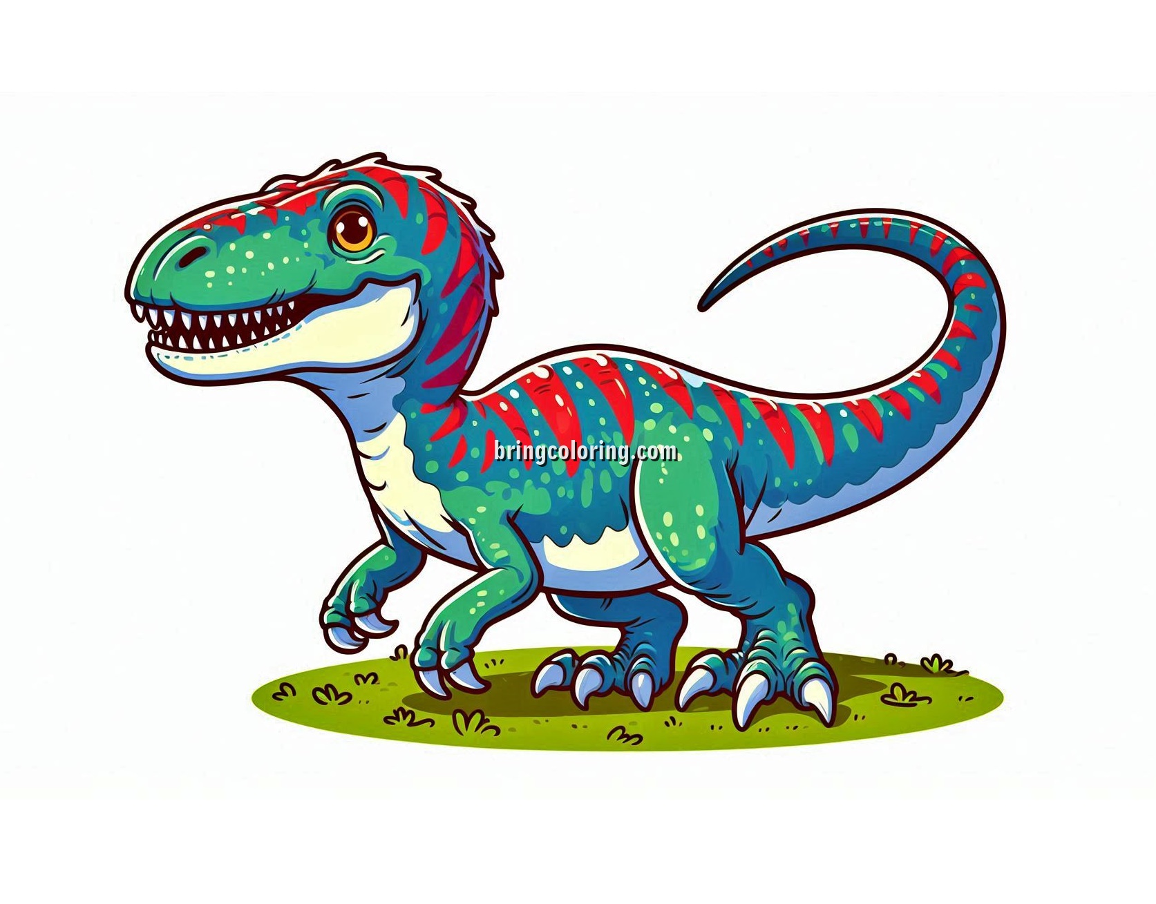 Step Back into the Age of Dinosaurs with these Baryonyx Coloring Pages 5 Image of Baryonyx Dinosaurs coloring