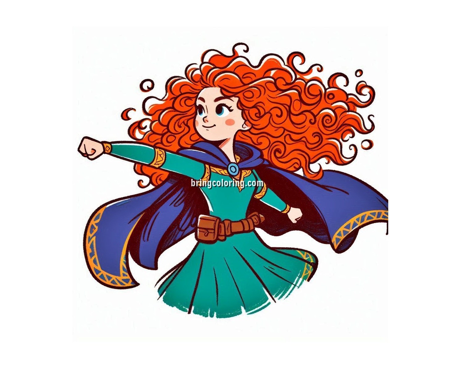 Have Fun Coloring the Fearless Princess Merida! 5 Image of Brave Merida Coloring Pages