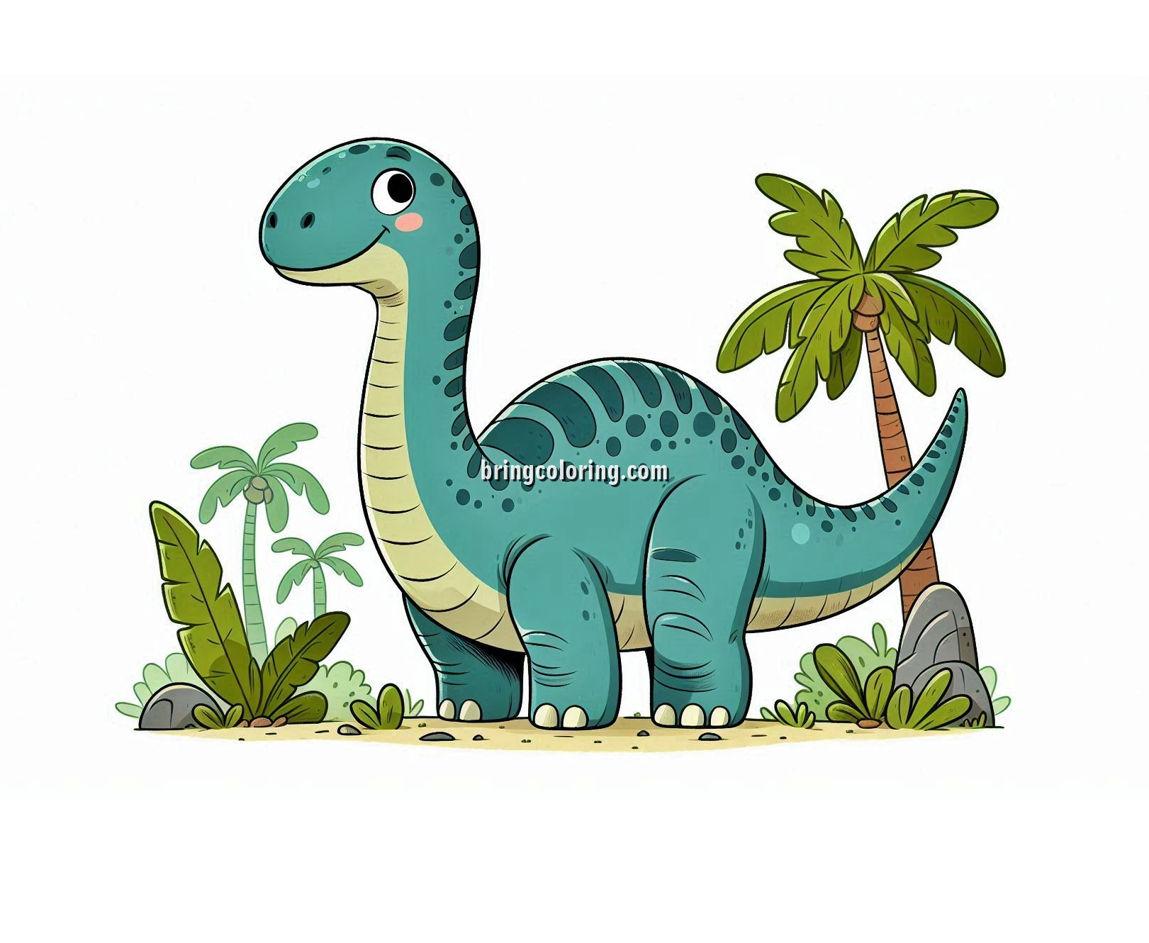 Brontosaurus Coloring Pages Known for Its Long Neck 6 Image of Brontosaurus Coloring Pages