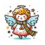 Christmas Angel Coloring Pages for Kids Image of Christmas Angel Coloring