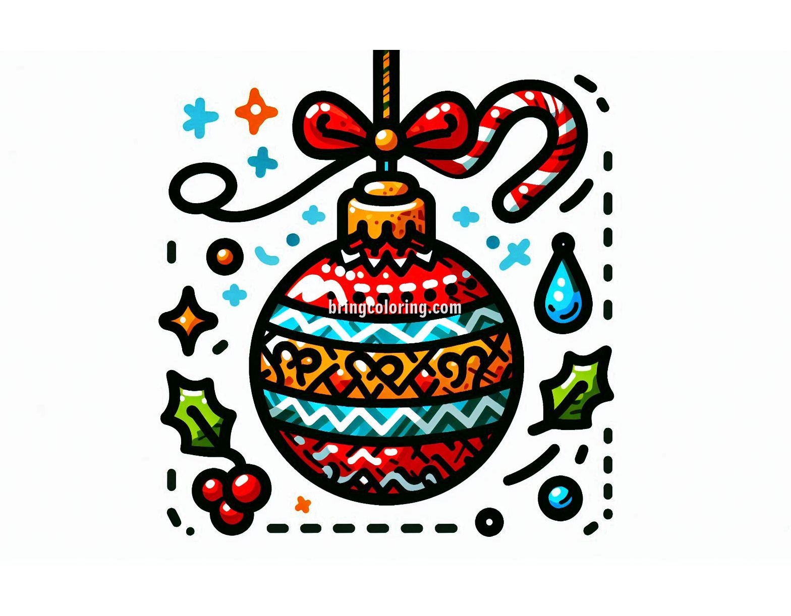 Christmas Ornament Coloring Pages for Kids 7 Image of Christmas Ornament Coloring