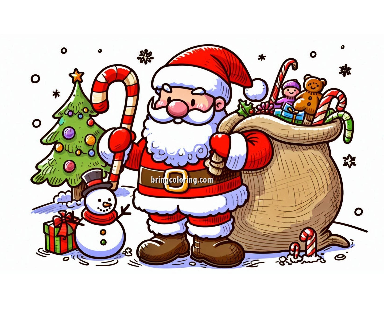 Ho Ho Ho! Santa Coloring Fun! 6 Image of Christmas Santa Coloring Online Pages