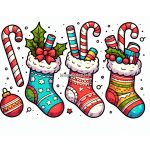 Christmas Stocking Coloring Pages for Kids Image of Christmas Stocking Coloring