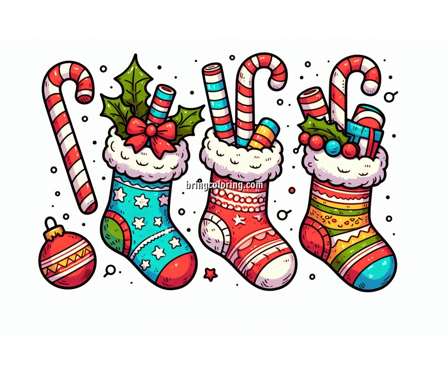 Christmas Stocking Coloring Pages for Kids 5 Image of Christmas Stocking Coloring