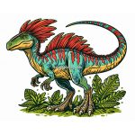 Image of Dilophosaurus Coloring Pages Dinosaurs