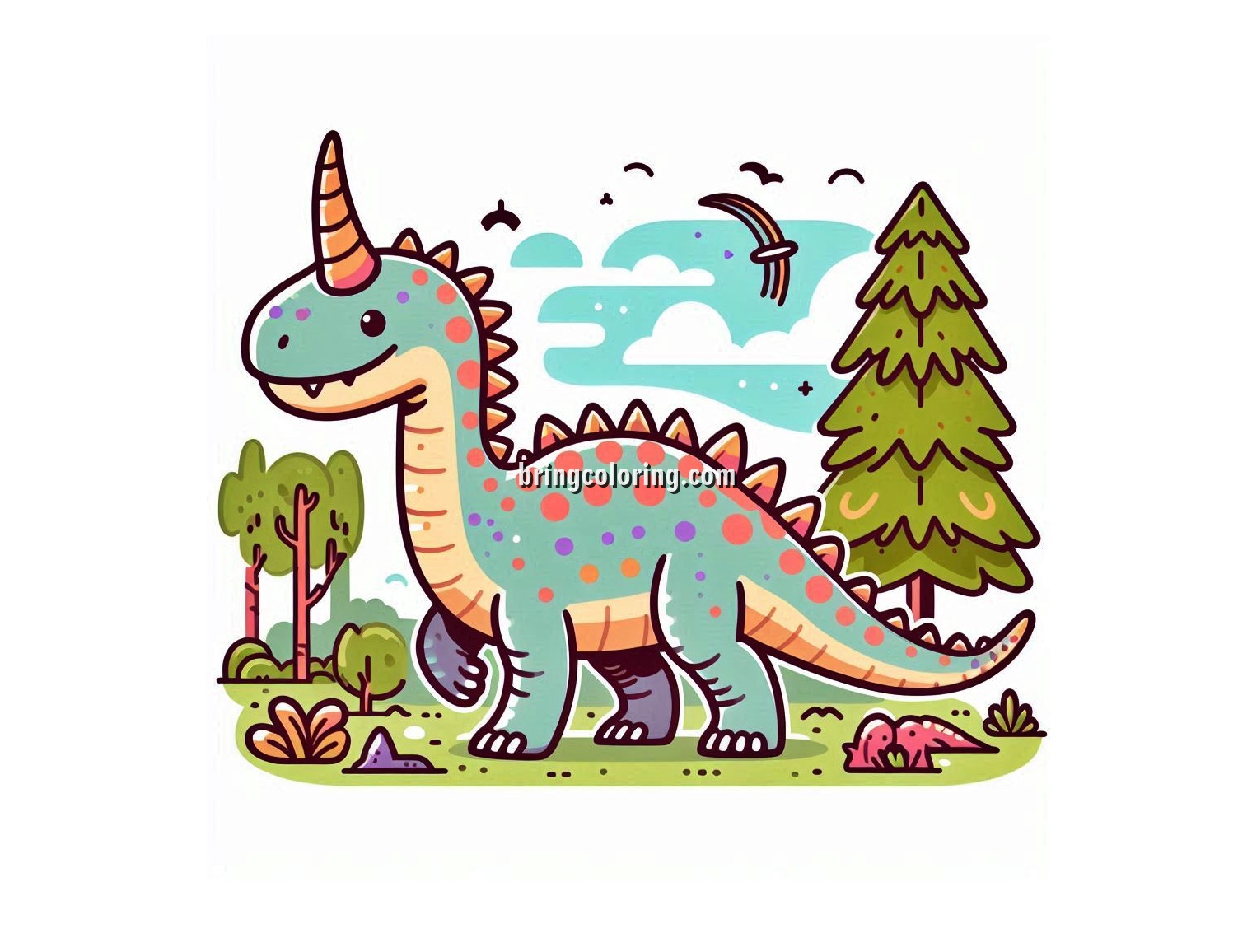 Dinosaurs Coloring Pages for Kids 6 Image of Dinosaurs Coloring Pages