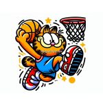 Garfield SlamDunk Action Coloring Pages Image of Garfield SlamDunk Coloring