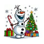 Image of Olaf Christmas Coloring