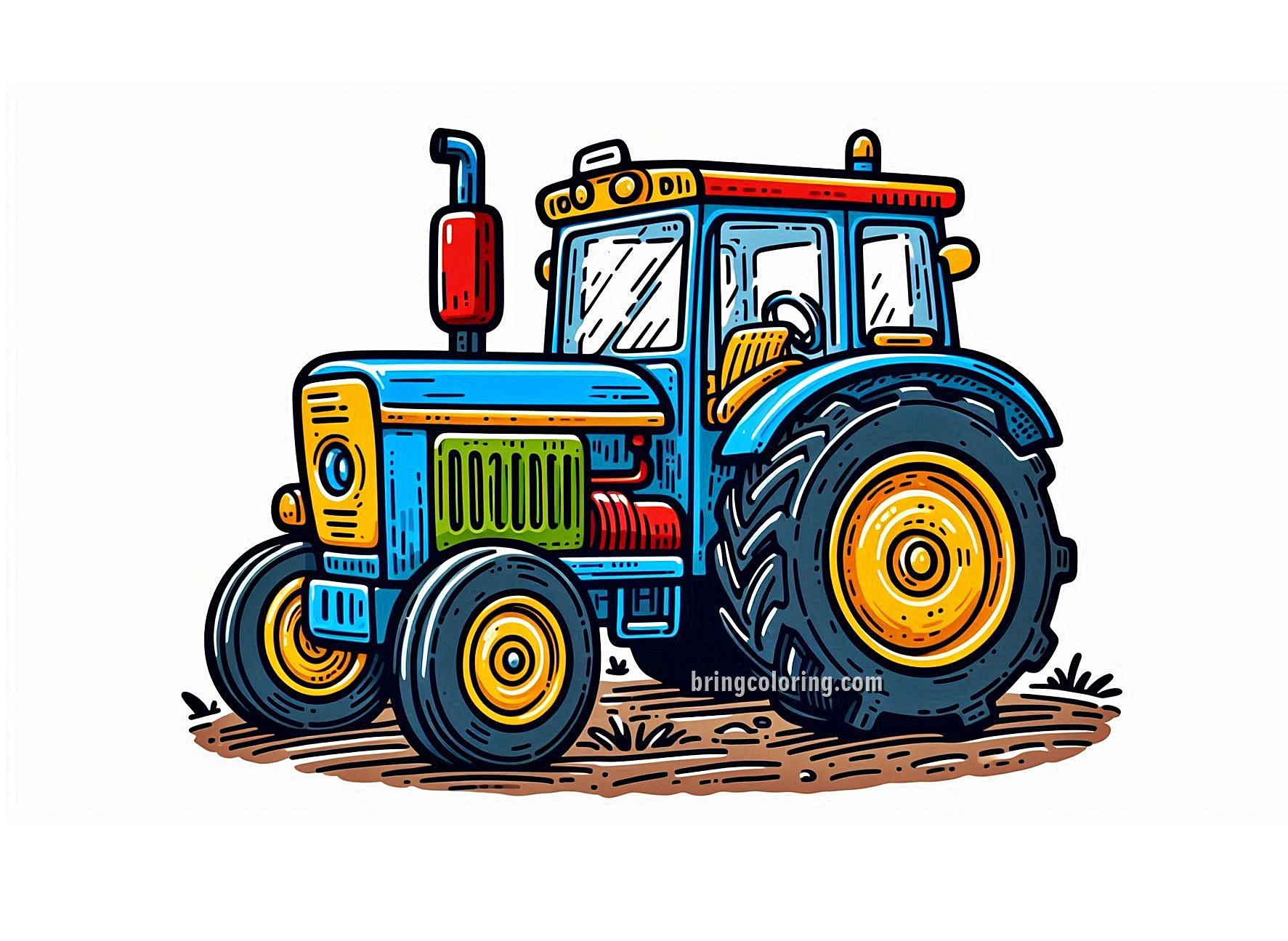 Tractor Coloring Pages for Kids 4 Image of Tractor Coloring