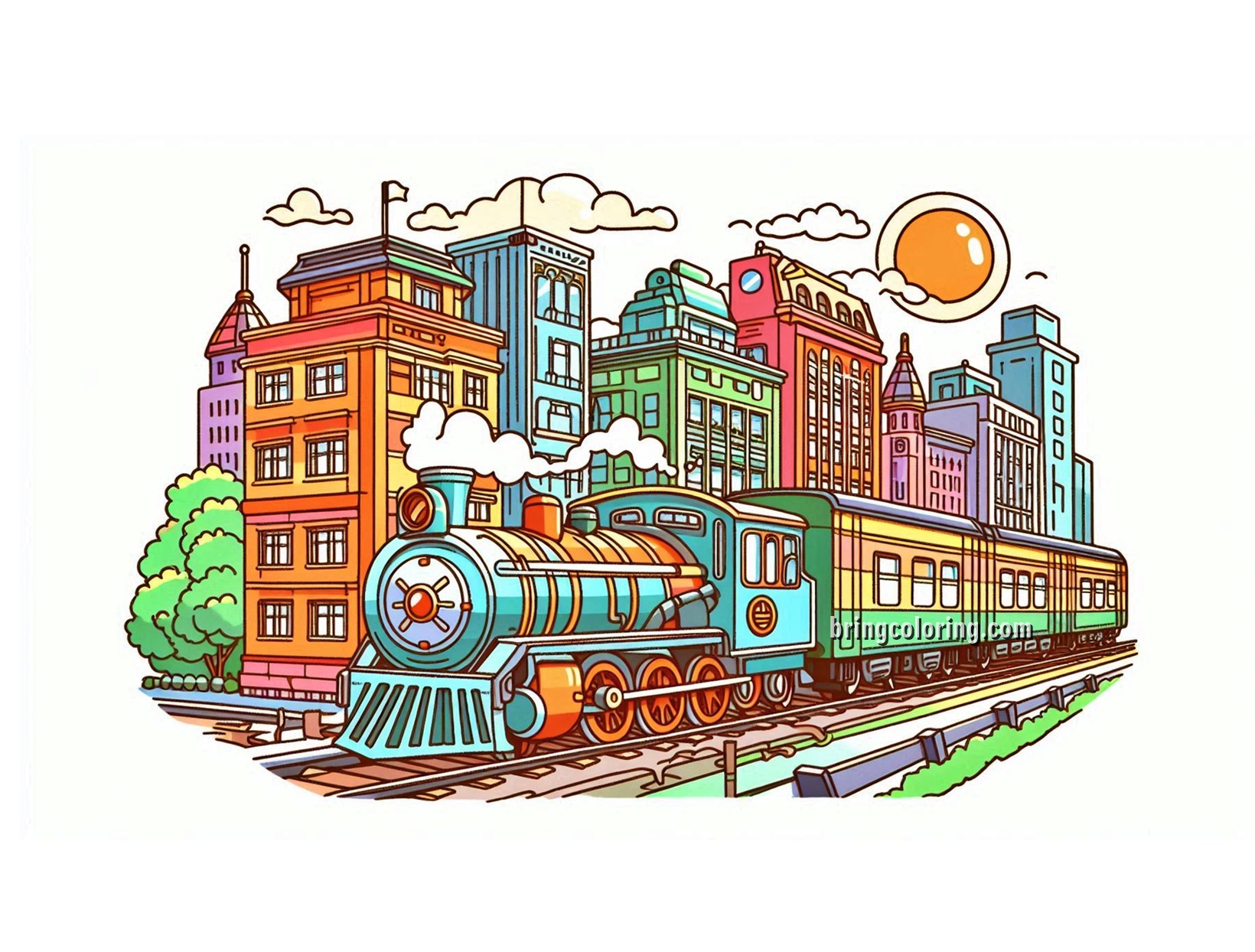 Train Coloring Pages for Kids 1 Image of Train Coloring bringcoloring