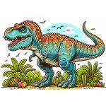 Image of Tyrannosaurus Rex Coloring Pages Dinosaurs