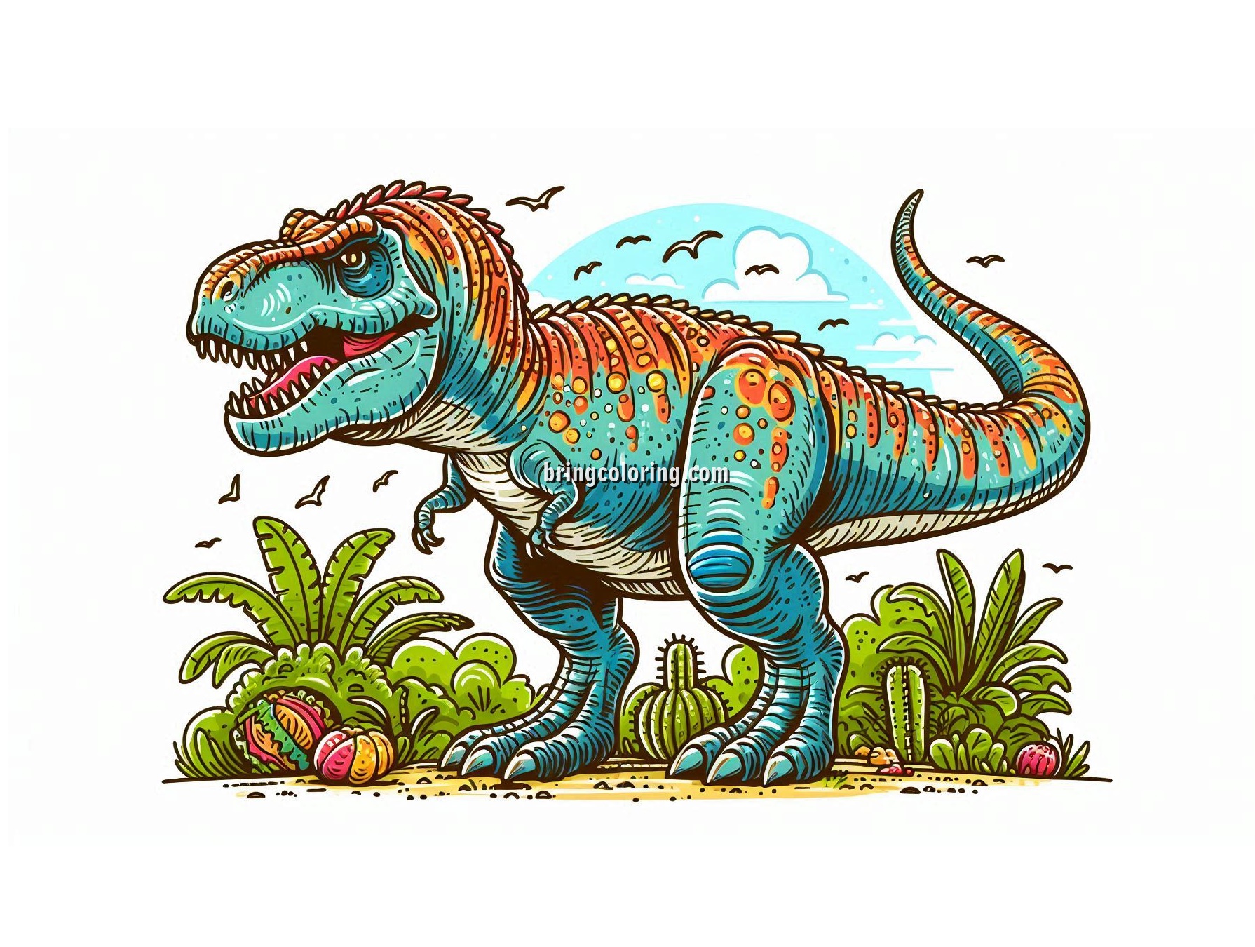 Welcome to the Tyrannosaurus Rex Coloring Pages! 8 Image of Tyrannosaurus Rex Coloring Pages Dinosaurs
