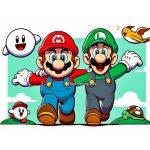 Jump into Fun with Mario and Luigi Coloring Pages for Kids! Image of mario and luigi coloring