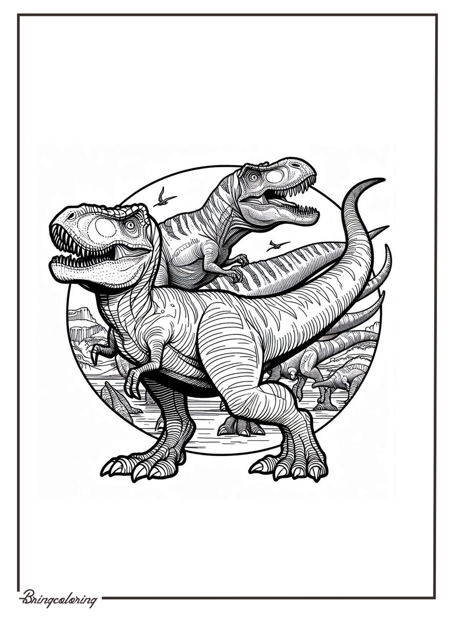 Jurassic World Coloring Online Pages for Kid