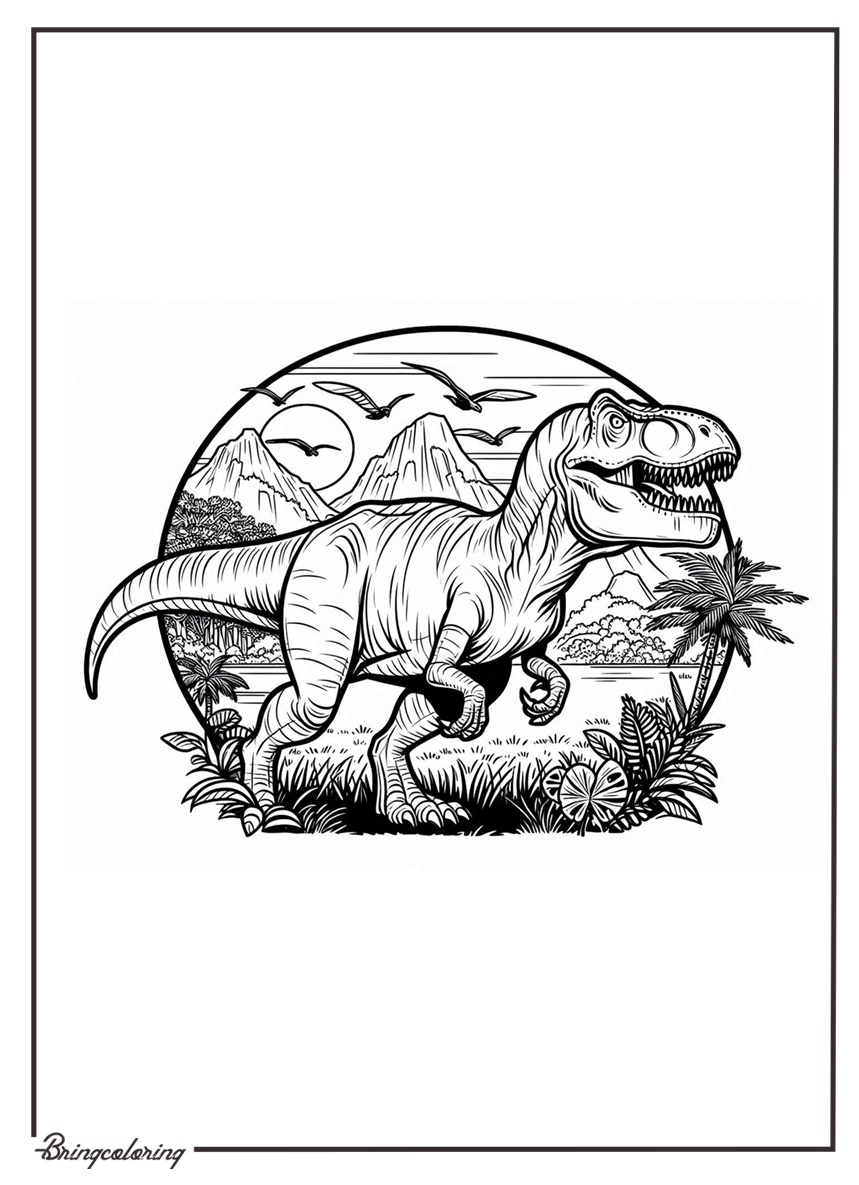 Jurassic World Coloring Online Pages for Kids