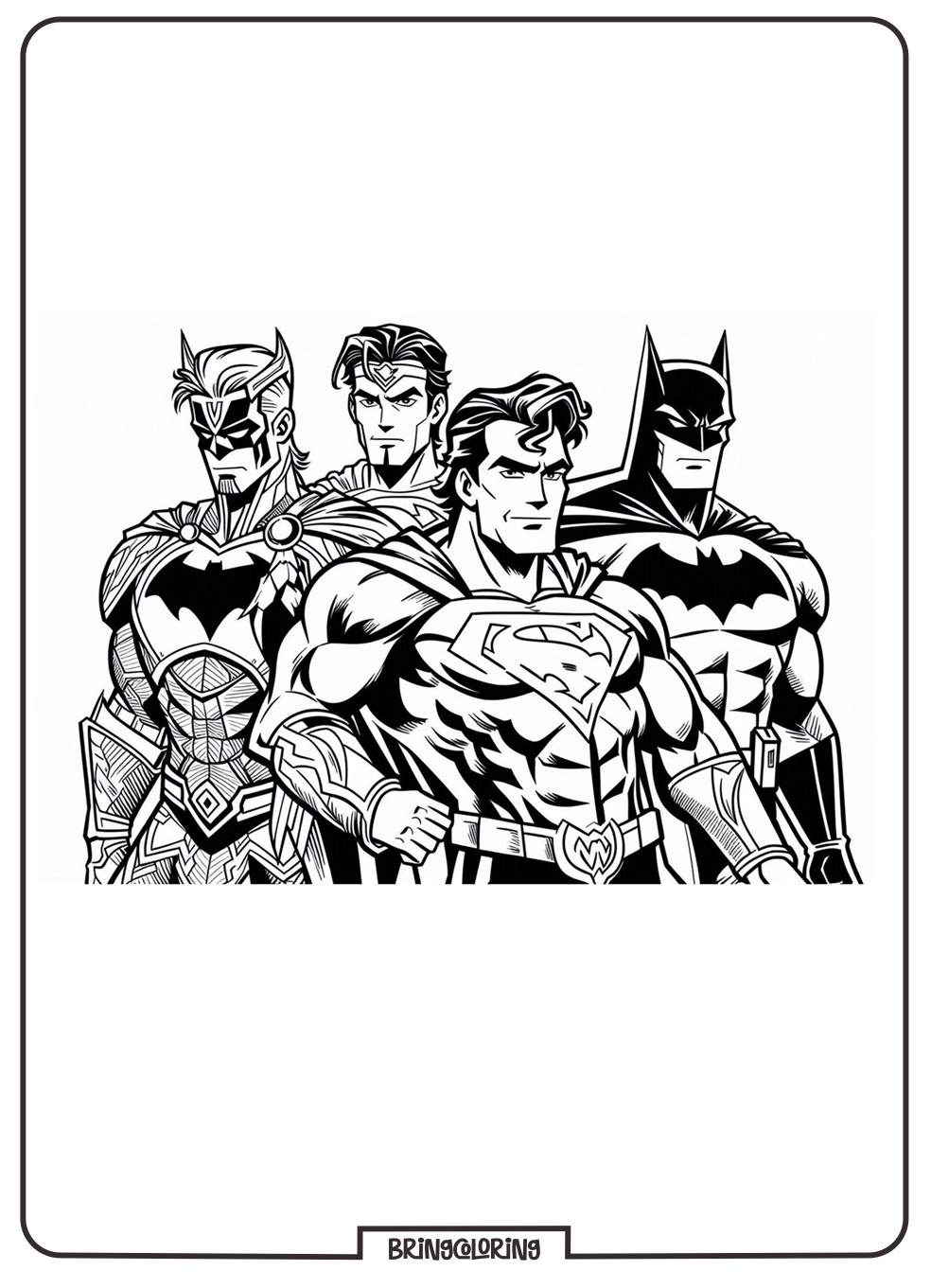 The Greatest Superheroes, Justice League Coloring Pages 2 Justice League Coloring Online Pages for Kids
