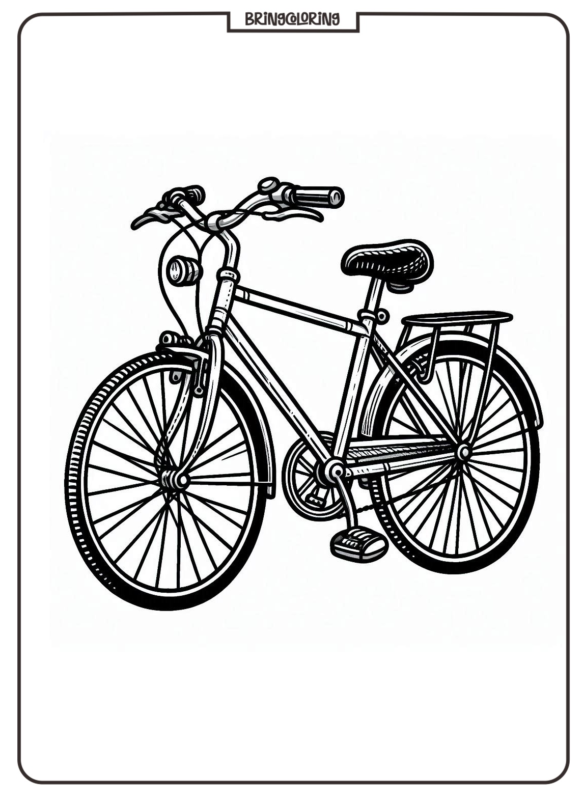 Kids Bicycle Coloring Page bringcoloring