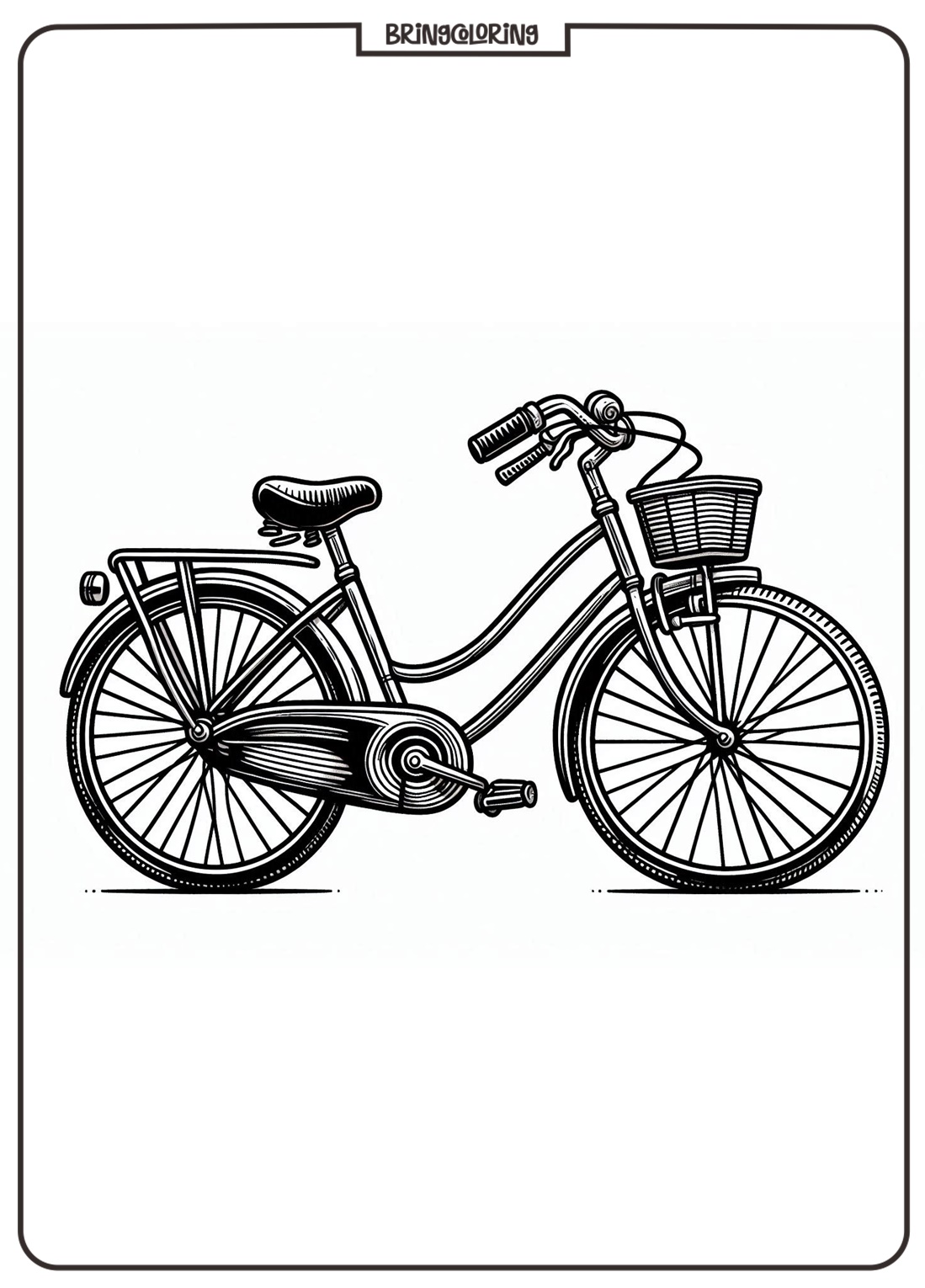 Kids Bicycle Coloring Page for Kids bringcoloring