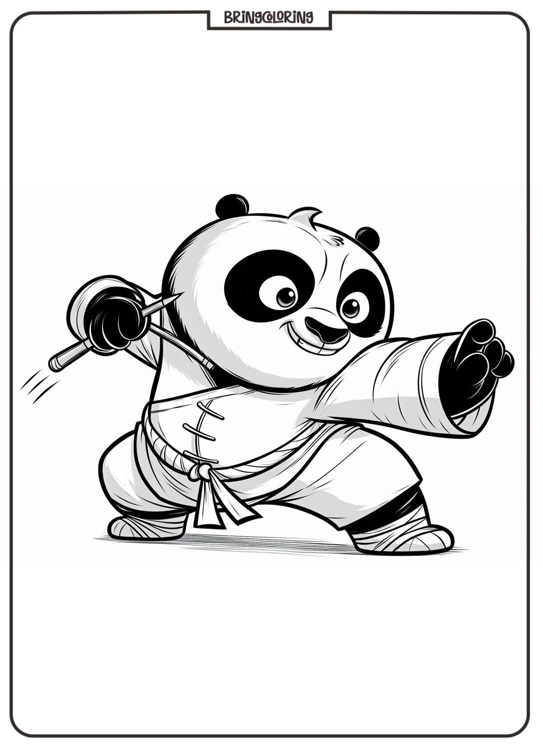 Kungfu Panda Coloring Online Page bringcoloring.com