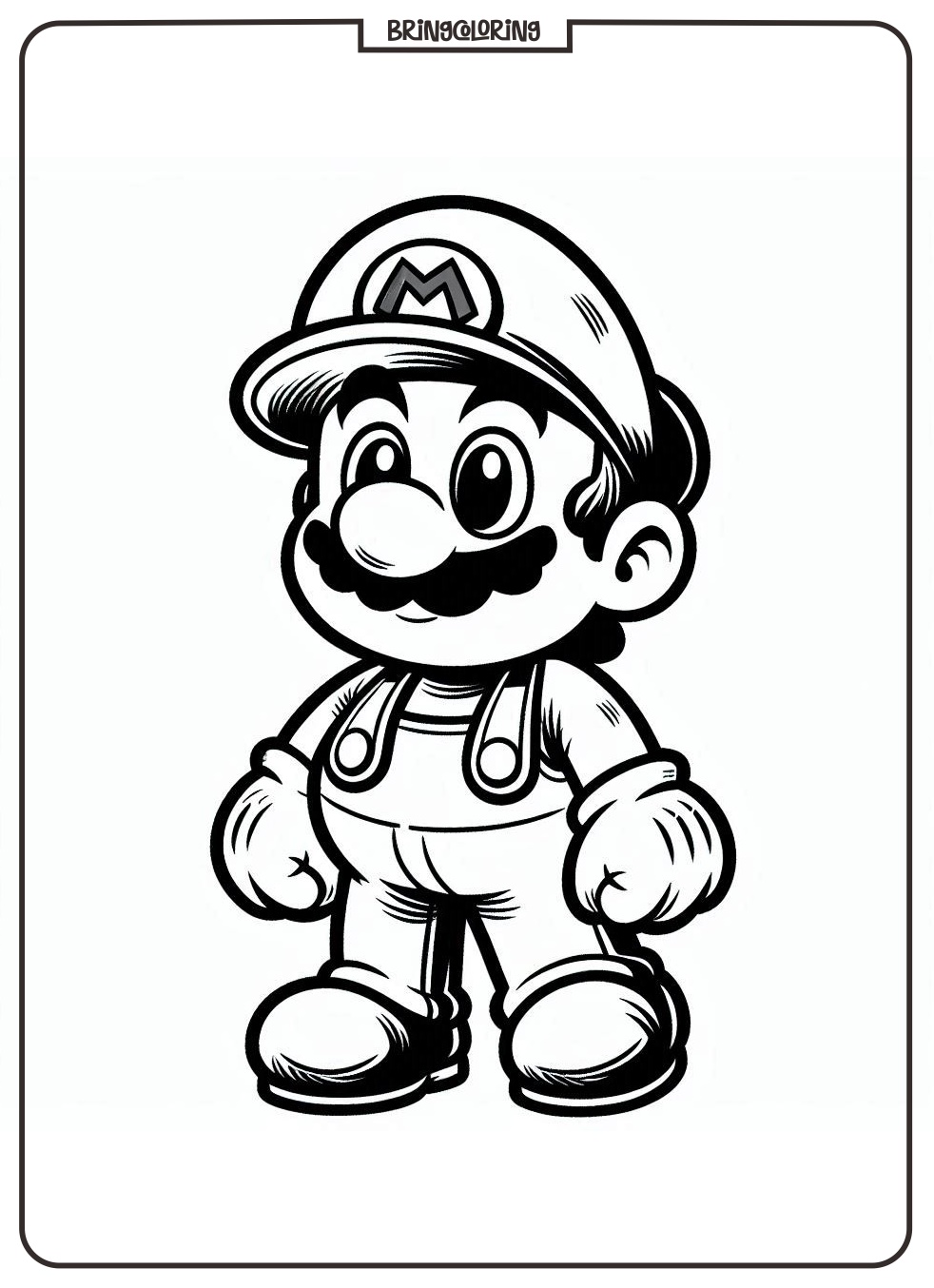 Famous Video Game Hero Mario Coloring Pages for Kids 2 Mario Bros Coloring Online Pages bringcoloring.com