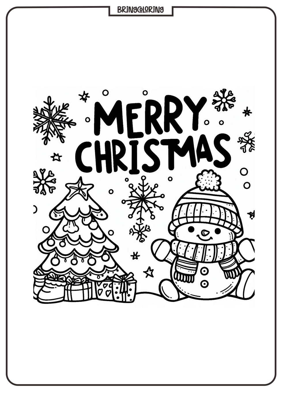 Merry Christmas Coloring Pages bringcoloring.com