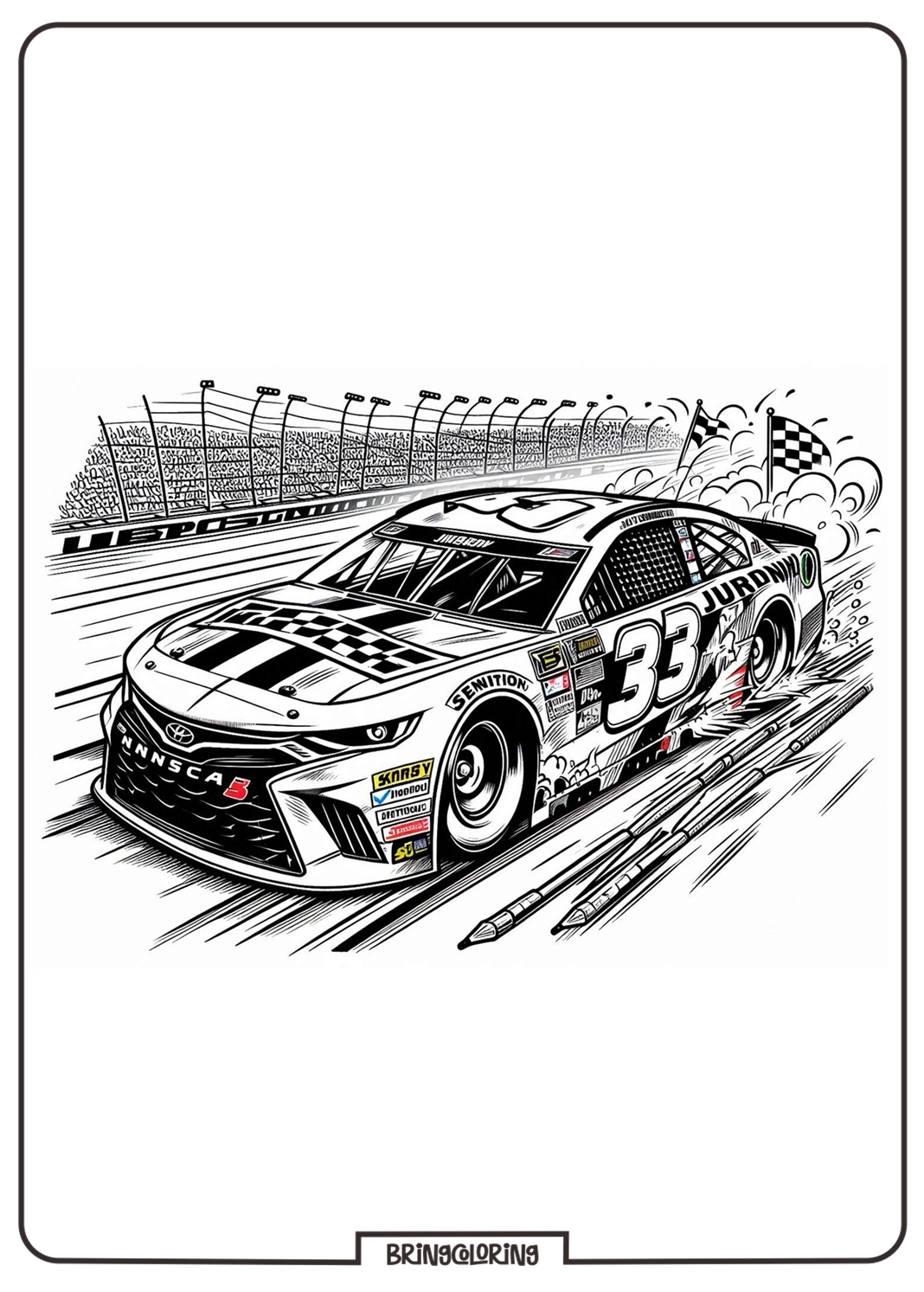 Nascar Coloring Online Page for Kids