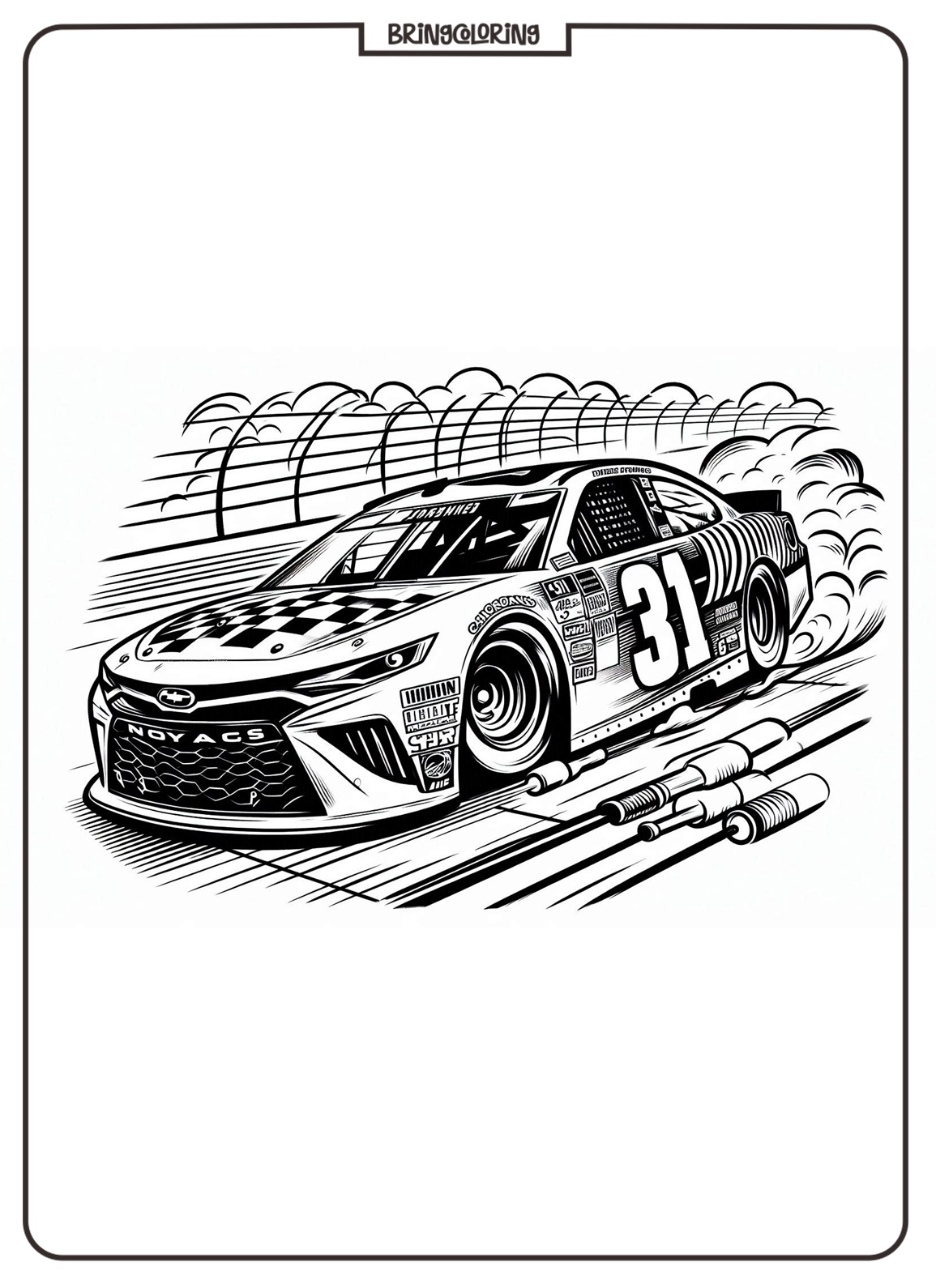 Nascar Coloring Online Page