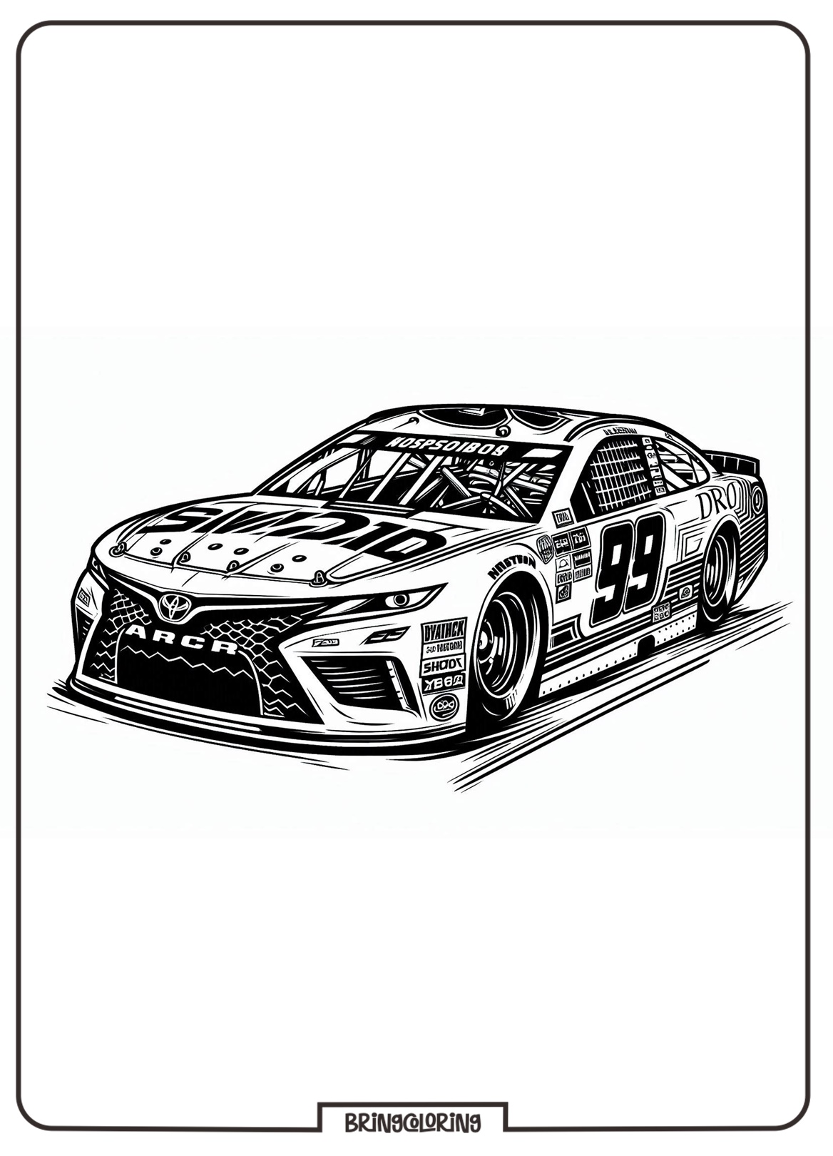 Nascar Coloring Online Pages