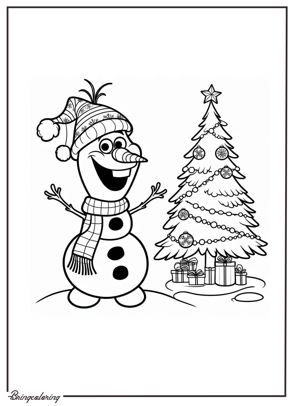Olaf Christmas Coloring Pages 5 Olaf kleurplaat unieke