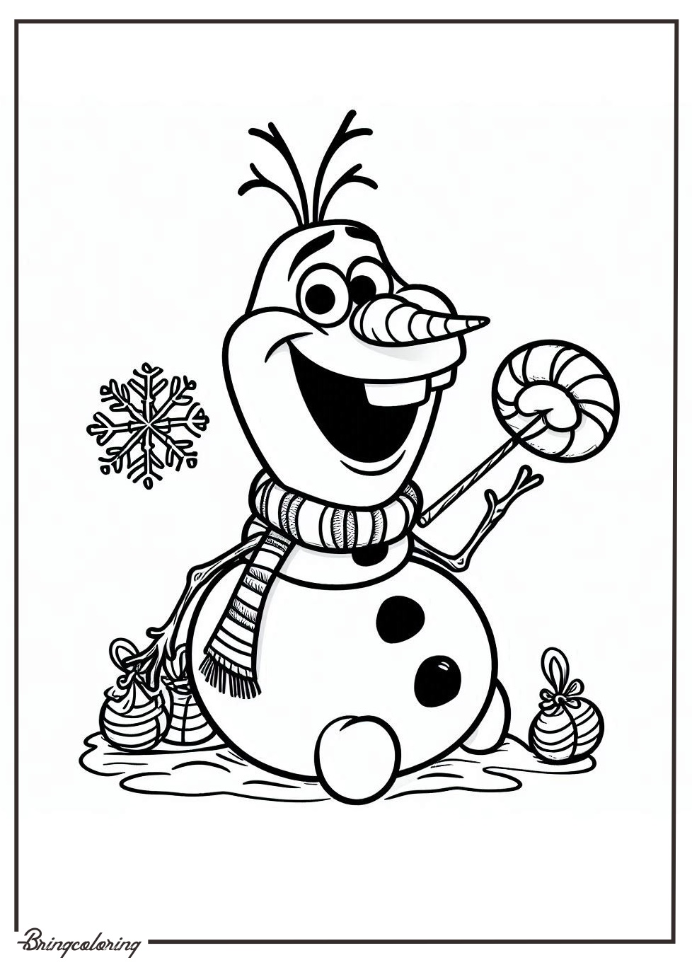 Olaf Christmas Coloring Pages 1 Olaf Christmas Coloring Online Pages for Kids