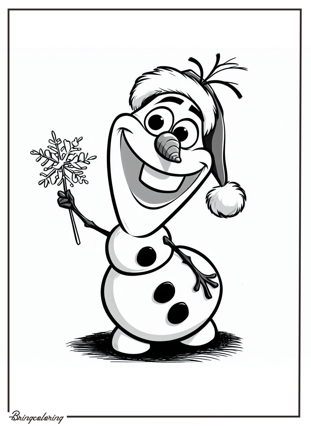 Olaf Christmas Coloring Pages 2 Olaf Christmas Coloring Online Pages