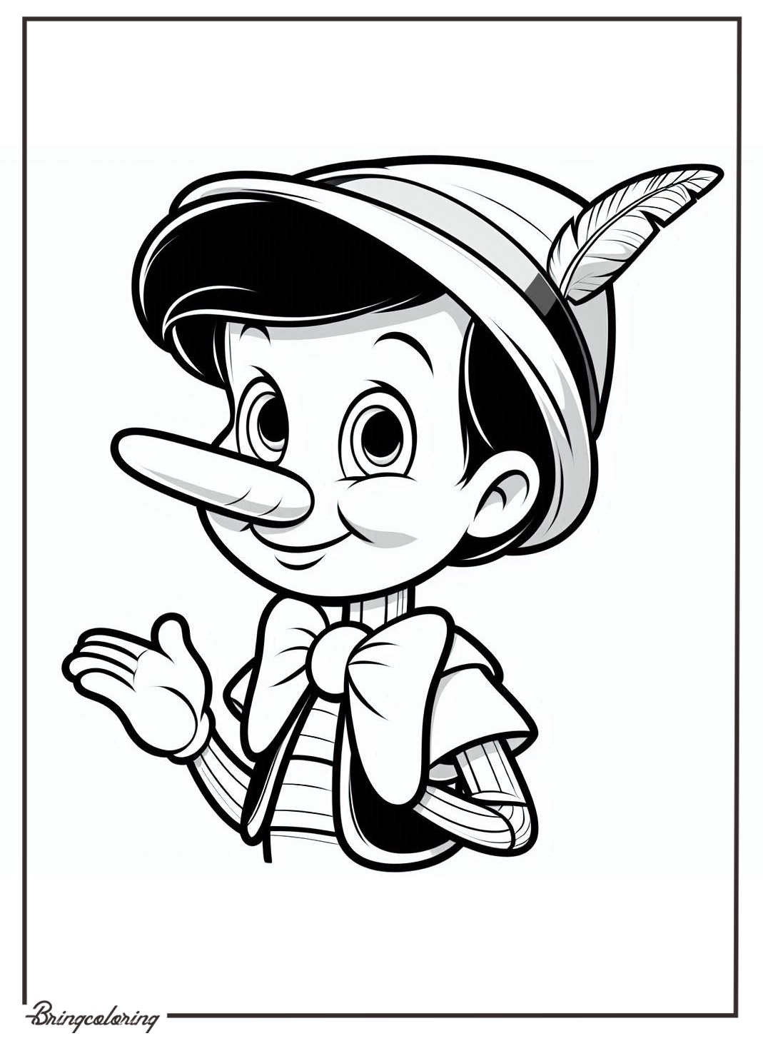 Pinocchio Coloring Pages for Kids 2 Pinocchio Coloring Online Page for Kids bringcoloring.com