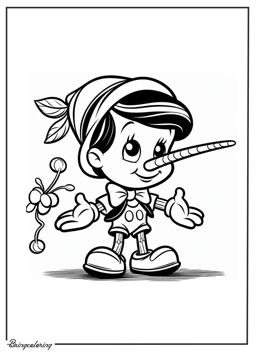 Pinocchio Coloring Pages for Kids 3 Pinocchio Coloring Online Pages bringcoloring.com