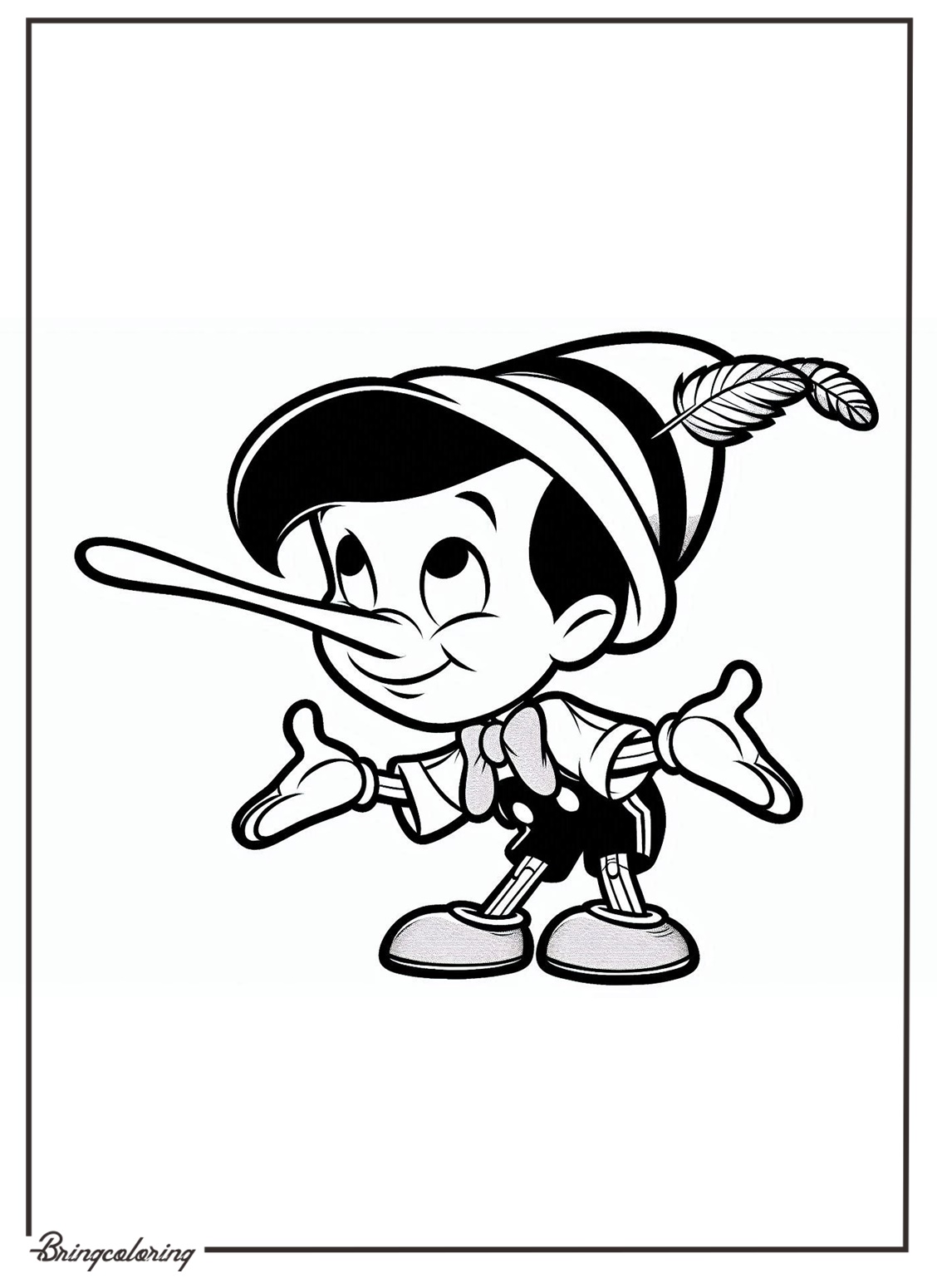 Pinocchio Coloring Pages for Kids 5 Pinocchio Coloring Online Pages for Kids bringcoloring.com