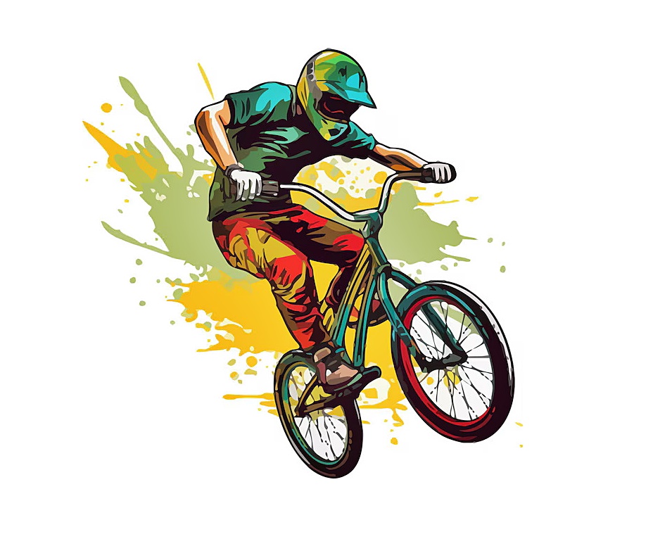 Professional Cyclist Riding Coloring Page