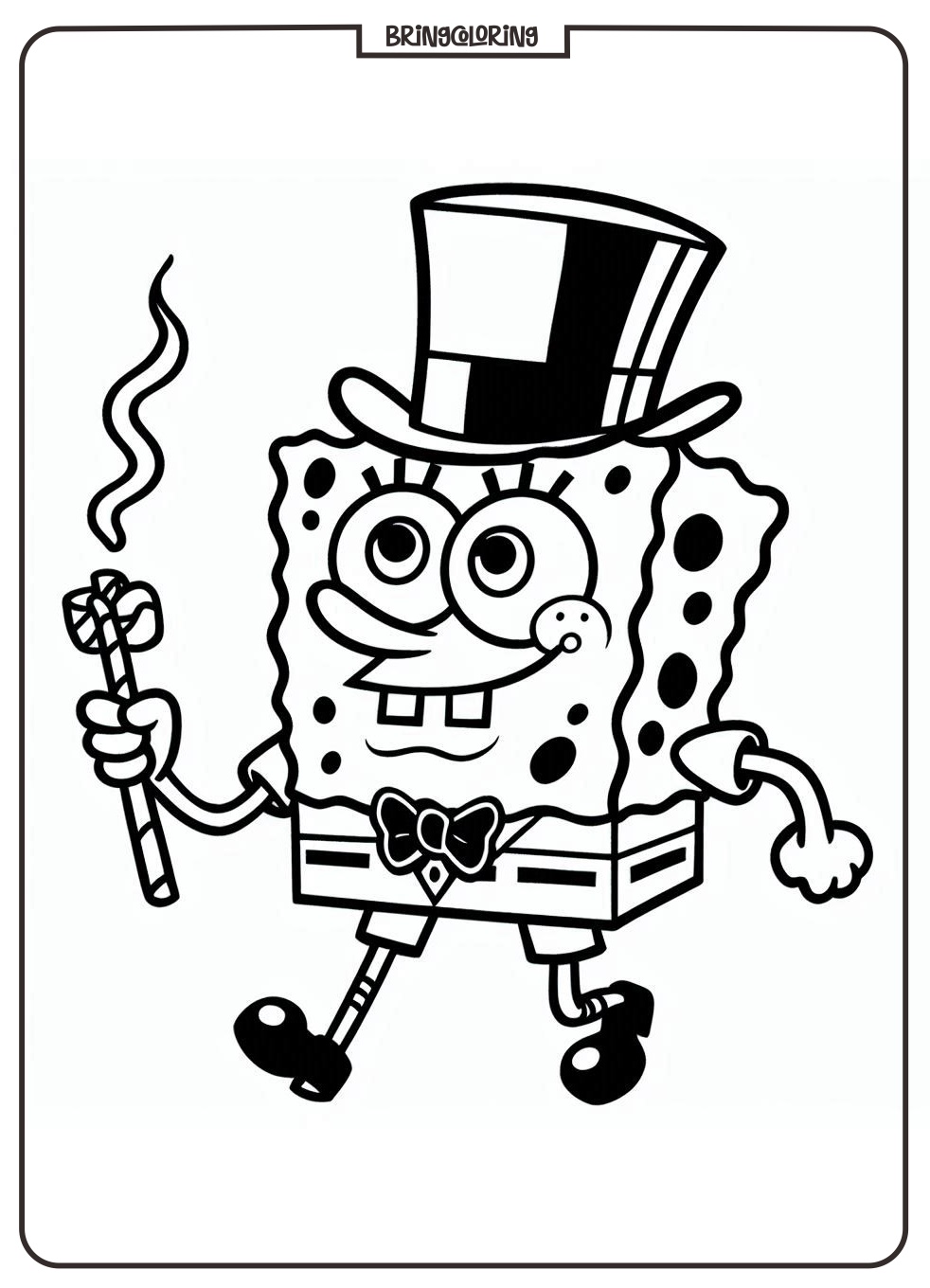 The Cheerful and Funny SpongeBob Coloring Pages 3 Spongebob coloring online pages