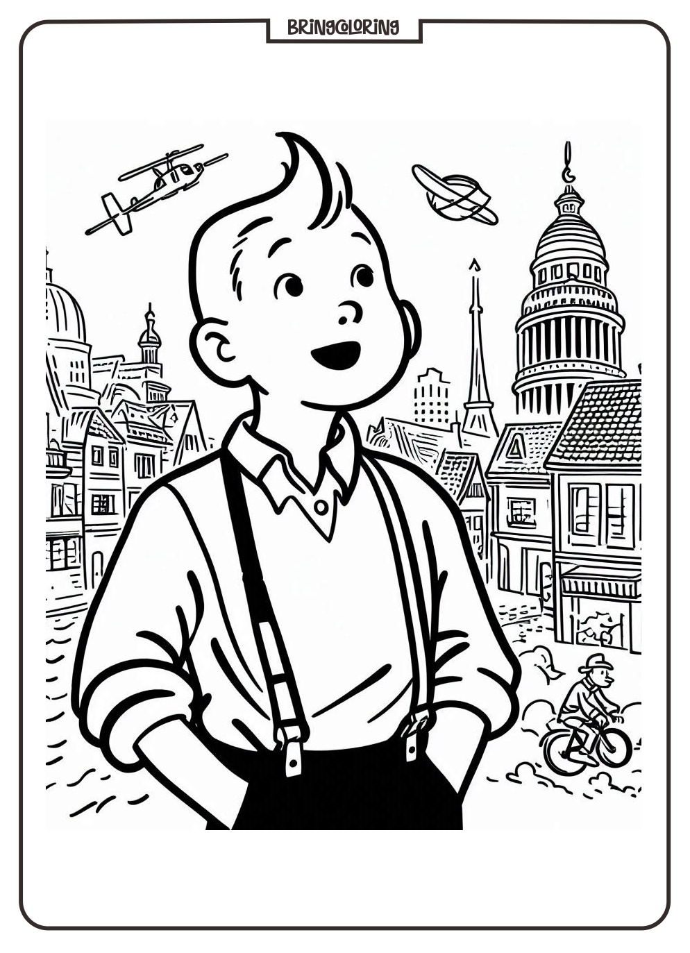 Tintin Coloring Online Pages for Kid