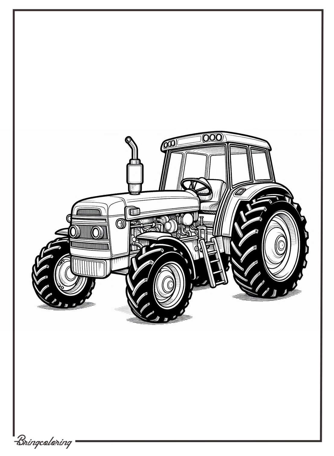 Tractor Coloring Pages for Kids 1 Tractor Coloring Page for Kids